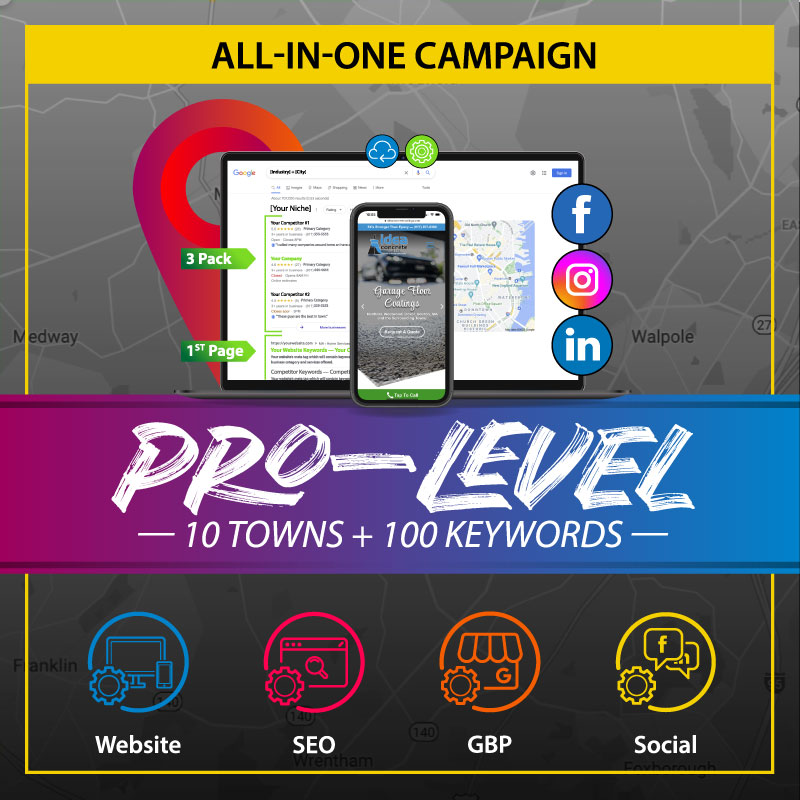 All in one website seo google business profile social media PRO LEVEL 800px