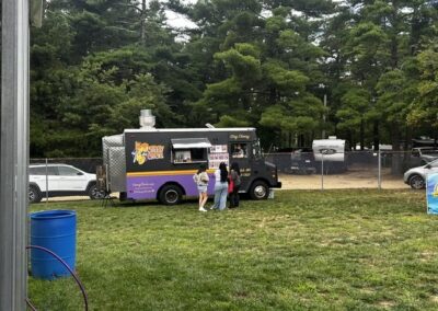 Spectators and players at Ellis Haven Campground