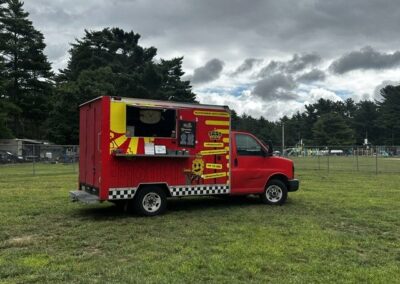 Food truck serving the crowd at the fundraiser