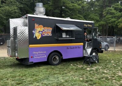Food trucks lined up at Ellis Haven