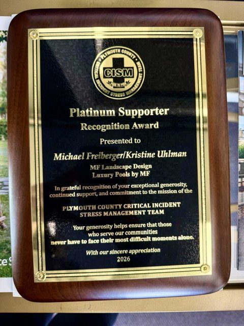 PCCISM Platinum Supporter Recognition Award plaque