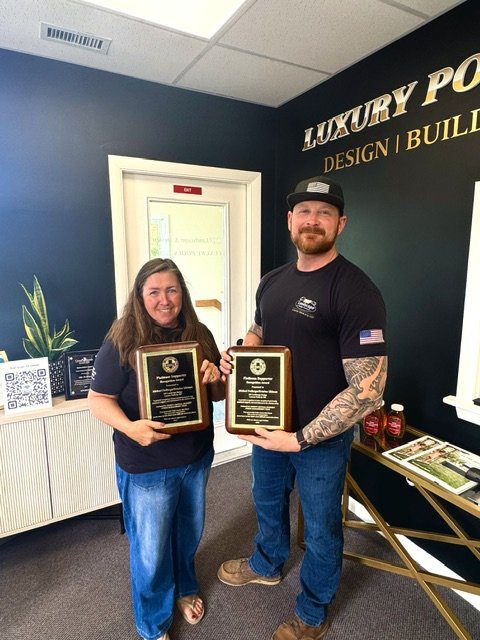 Michael Freiberger and Kristine Uhlman receiving the Plymouth County CISM Platinum Supporter Recognition Award
