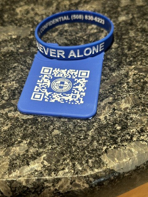 PCCISM You Are Never Alone wristband and QR tag