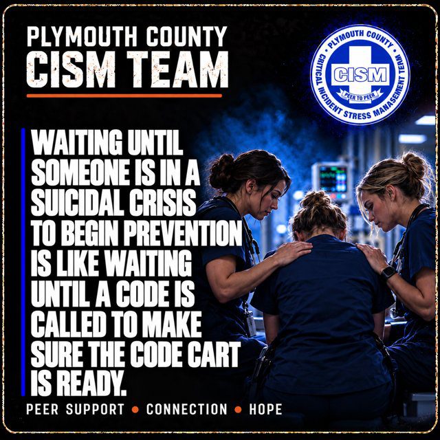 Waiting until someone is in a suicidal crisis to begin prevention is like waiting until a code is called to make sure the code cart is ready