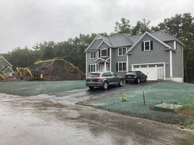 Hydroseeding project by Ten Four Landscape & Construction, serving Franklin, MA