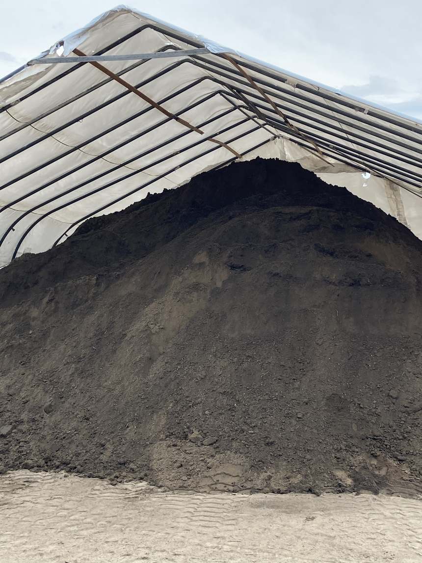 Screened loam by the yard at Ten Four Landscape Supply in Wrentham, MA